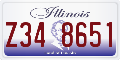 IL license plate Z348651