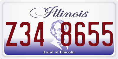 IL license plate Z348655