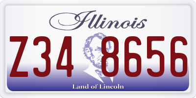 IL license plate Z348656