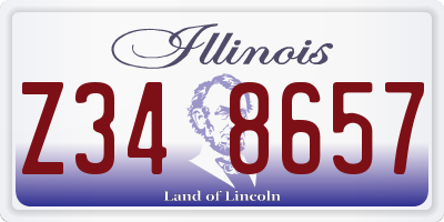 IL license plate Z348657