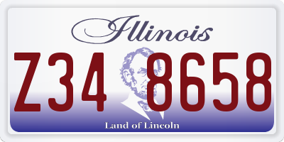 IL license plate Z348658