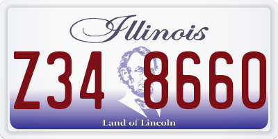 IL license plate Z348660