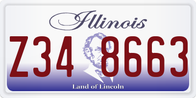 IL license plate Z348663