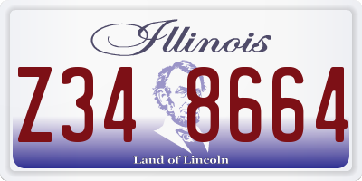 IL license plate Z348664