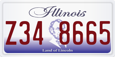 IL license plate Z348665
