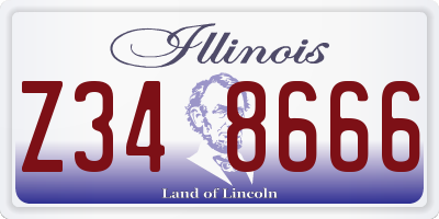 IL license plate Z348666
