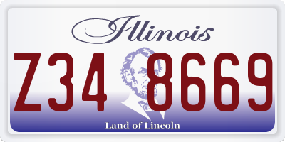 IL license plate Z348669