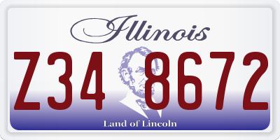 IL license plate Z348672