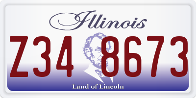IL license plate Z348673