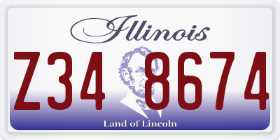 IL license plate Z348674