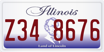 IL license plate Z348676