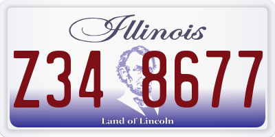 IL license plate Z348677