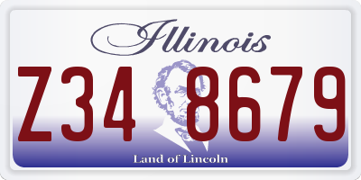 IL license plate Z348679
