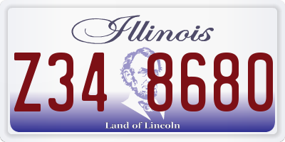 IL license plate Z348680