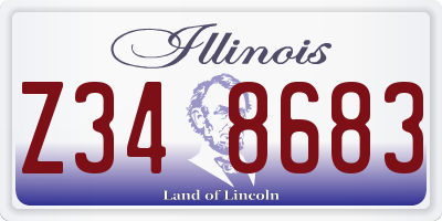 IL license plate Z348683