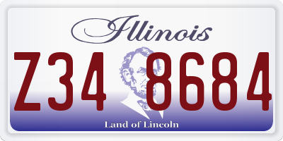 IL license plate Z348684