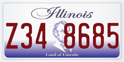 IL license plate Z348685