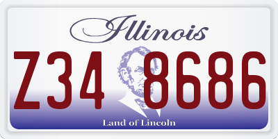 IL license plate Z348686