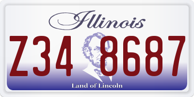 IL license plate Z348687