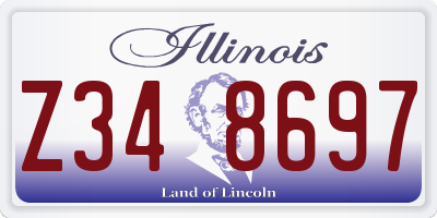 IL license plate Z348697