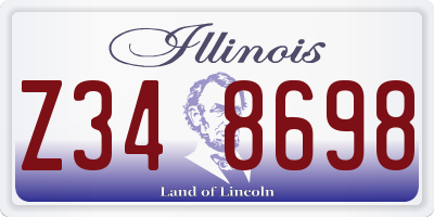 IL license plate Z348698