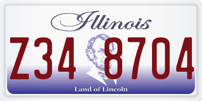 IL license plate Z348704