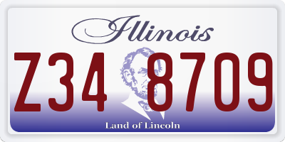IL license plate Z348709