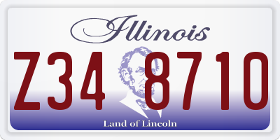 IL license plate Z348710