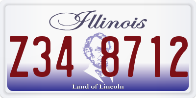 IL license plate Z348712