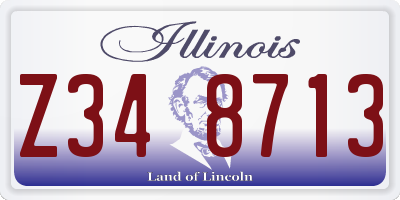 IL license plate Z348713