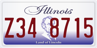 IL license plate Z348715