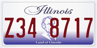 IL license plate Z348717