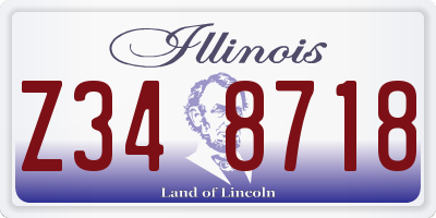 IL license plate Z348718
