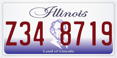IL license plate Z348719