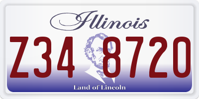 IL license plate Z348720