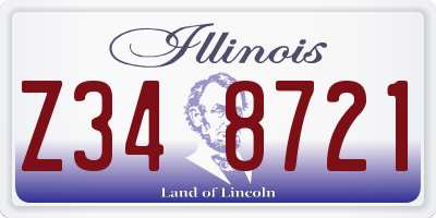 IL license plate Z348721
