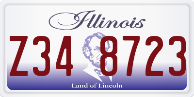IL license plate Z348723
