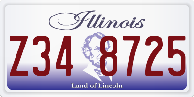 IL license plate Z348725