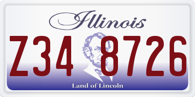 IL license plate Z348726