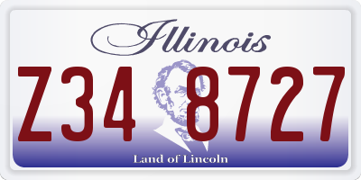 IL license plate Z348727