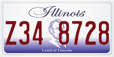 IL license plate Z348728