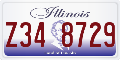 IL license plate Z348729