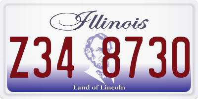 IL license plate Z348730