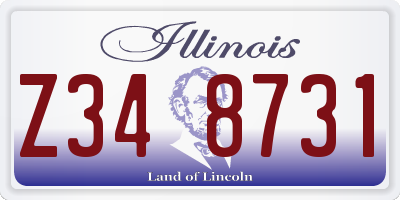 IL license plate Z348731