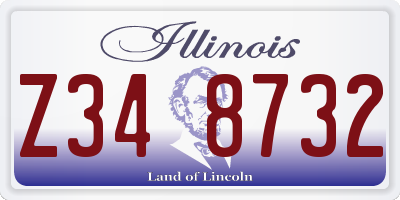 IL license plate Z348732