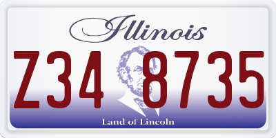 IL license plate Z348735