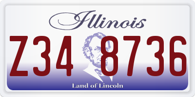 IL license plate Z348736