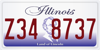IL license plate Z348737