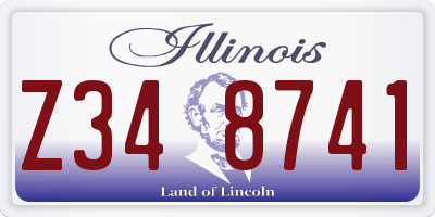 IL license plate Z348741