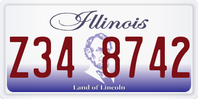 IL license plate Z348742